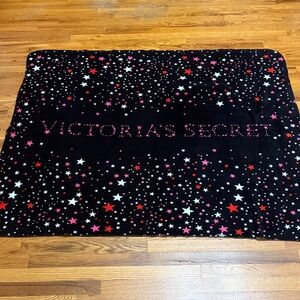 Victoria's Secret VS Night Sky Stars Galaxy Sherpa Throw Blanket 50"X60"